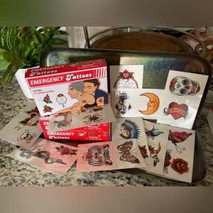 Temporary tattoo emergency kit